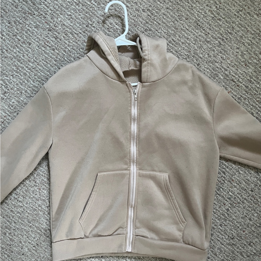 Nude Zip Up Sweater